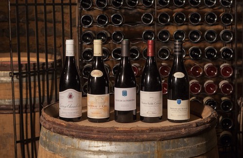 A selection of wine bottles