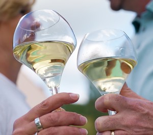 White wine glasses