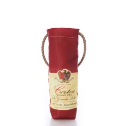 Burgundy Wine Bag - Single Bottle - Red