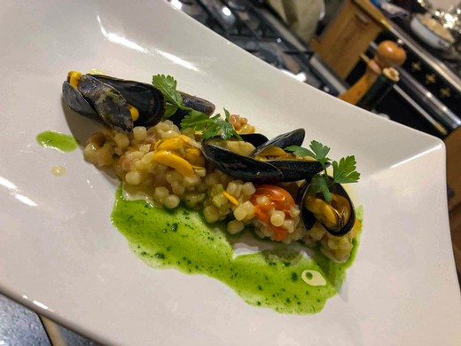 Fregola with Mussels and Parsley