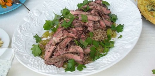 Marinated Sirloin Beef Salad with Anchovy Dressing